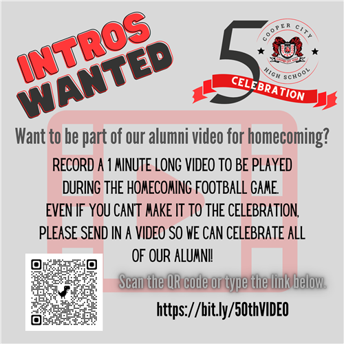 Record a 1 minute long video to be played during the football game.